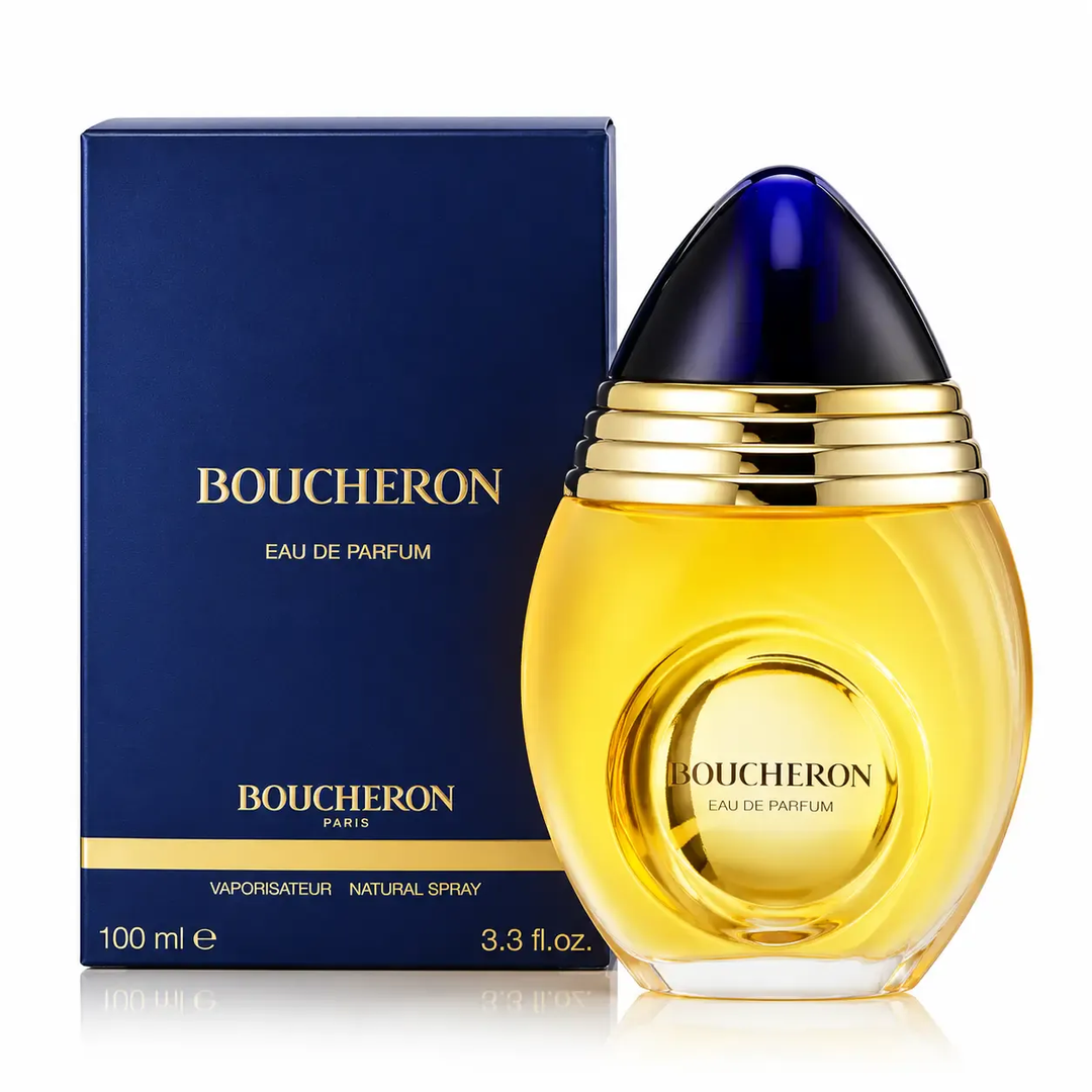 Boucheron Noir Women 3.3oz EDP perfume bottle and original packaging