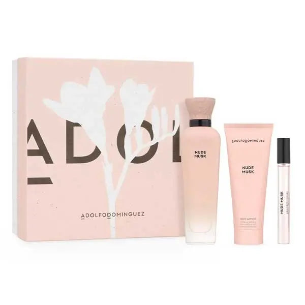 Nude Musk 3-Piece Set By Adolfo Dominguez For Women 4.1oz EDP Spray