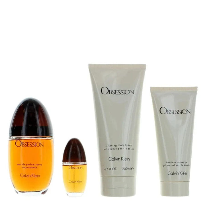 Calvin Klein Obsession 4pc Women’s Gift Set Eau de Parfum