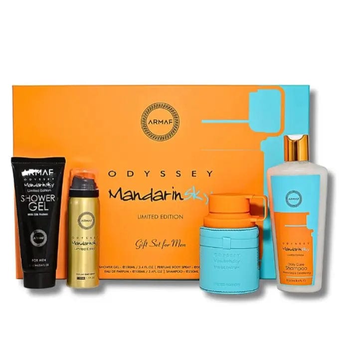 Armaf Odyssey Mandarin 4-piece set 3.4oz EDP perfume for men