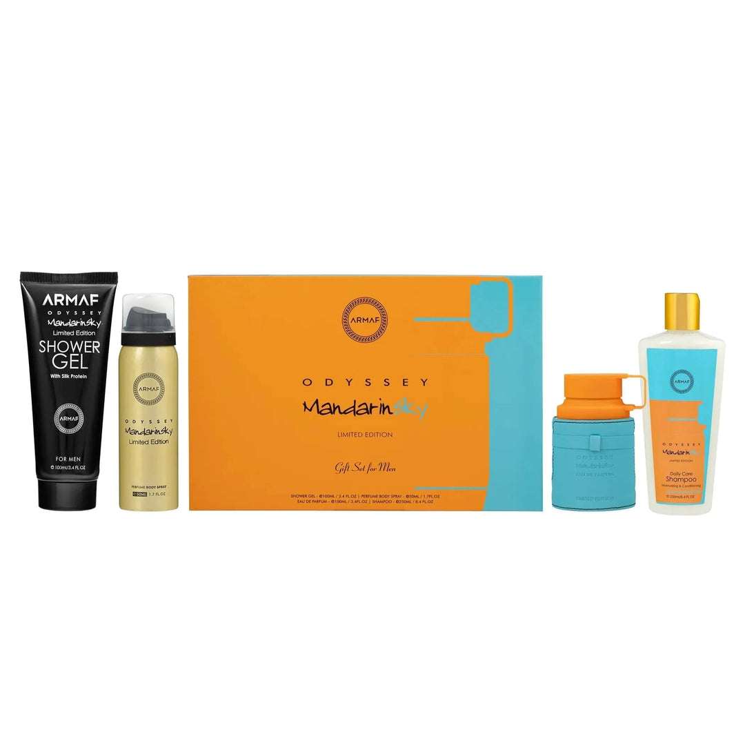 Armaf Odyssey Mandarin original box 4pc gift set men fragrance