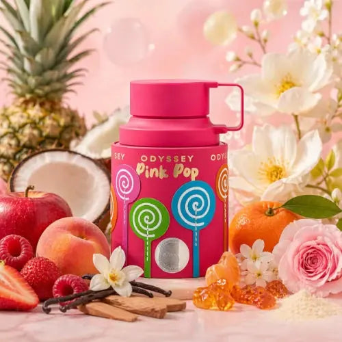Odyssey Pink Pop Armaf EDP bottle detail