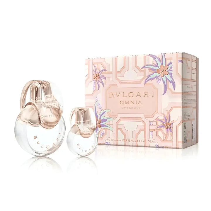 Omnia Crystalline by Bvlgari 2 Piece Gift Set for Women 3.4oz EDT