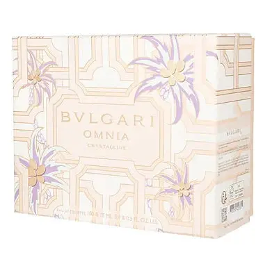 Omnia Crystalline by Bvlgari original 2-piece gift set packaging Box 