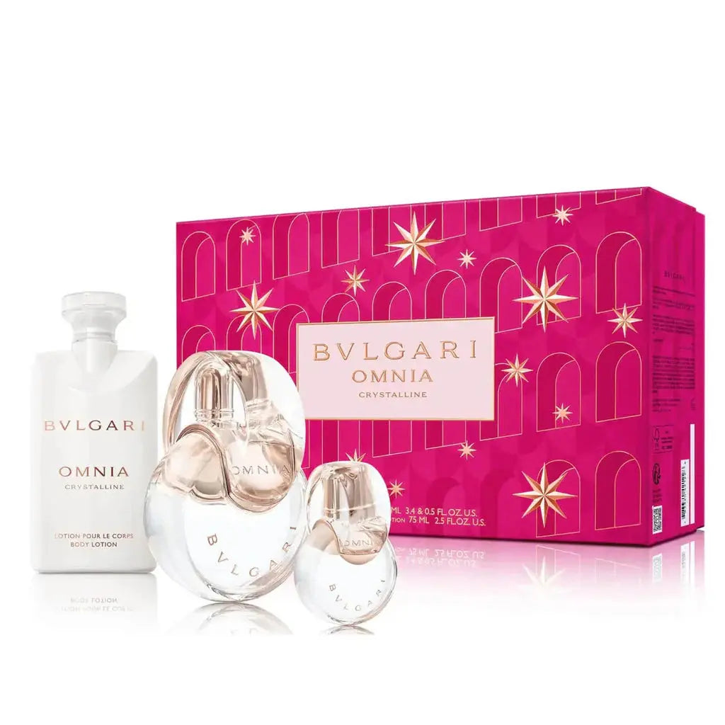 Omnia Crystalline by Bvlgari - Women's 3Pcs Gift Set EDT.