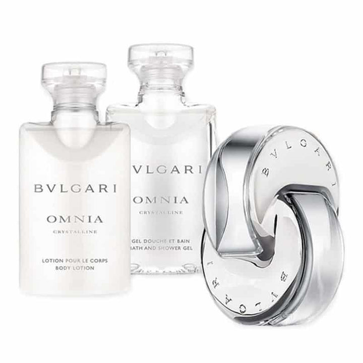 Omnia Crystalline (3pc Gift Set) By Bvlgari For Women 1.35 oz EDT - perfumesandrea
