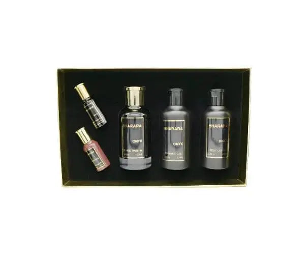 Onyx Luxury by Bharara gift set includes 5 luxury fragrance pieces