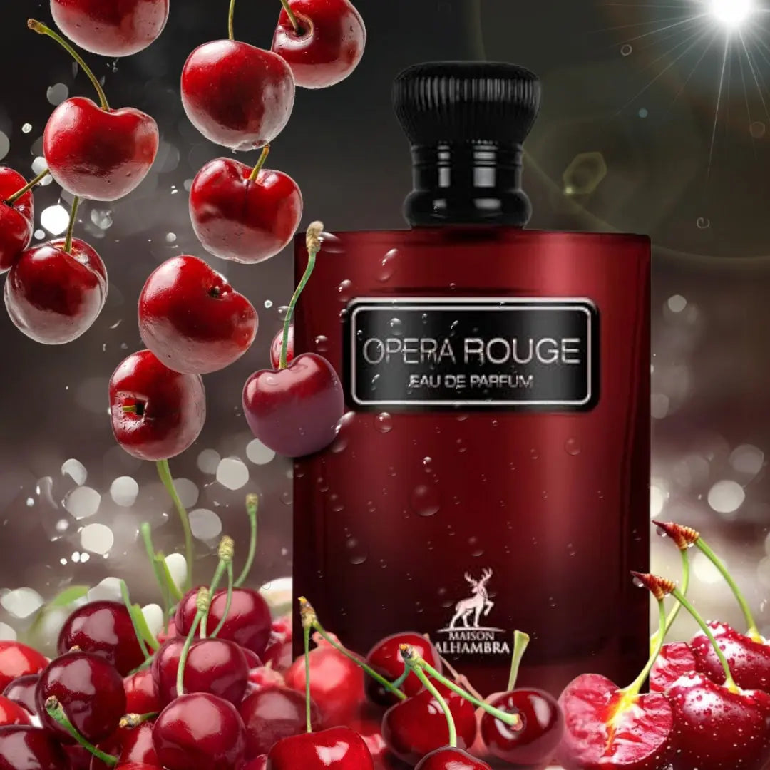 Opera Rouge by Maison Alhambra Unisex 3.4oz EDP perfume bottle
