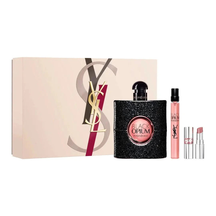 Opium Black Set 3p 3.0oz W EDP Spray Yves Saint Laurent