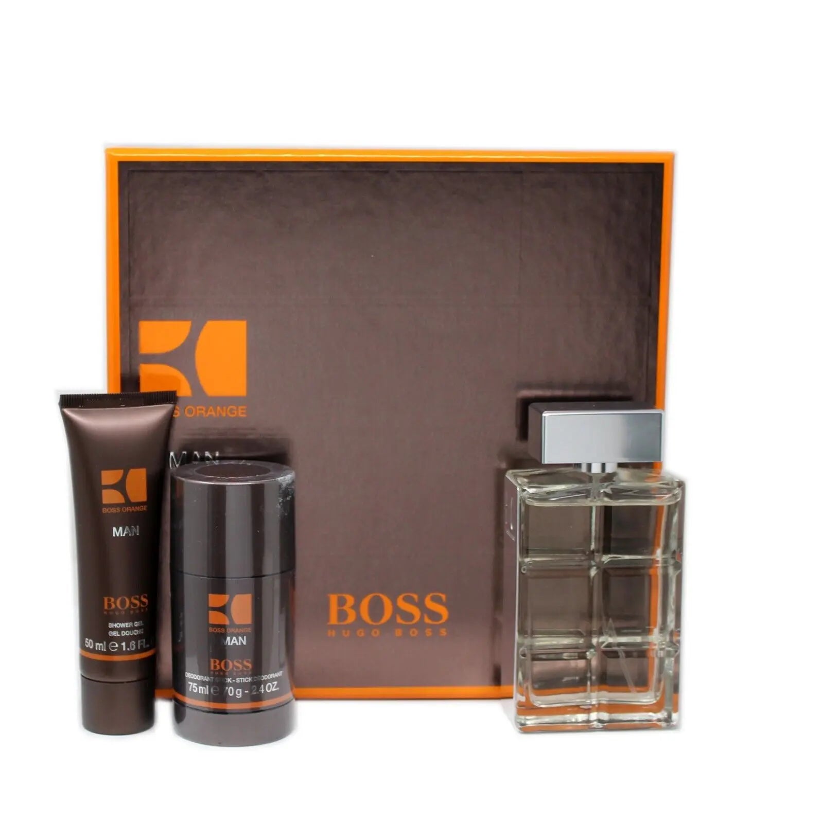 Orange By Hugo Boss For Men EDT Spray (3pc Gift Set) Hugo Boss