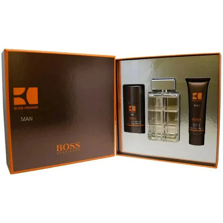 Orange By Hugo Boss For Men EDT Spray (3pc Gift Set) Hugo Boss