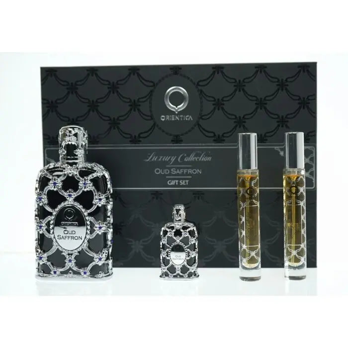 Oud Saffron 4-Piece Set By Orientica For Men 2.8oz EDP Spray