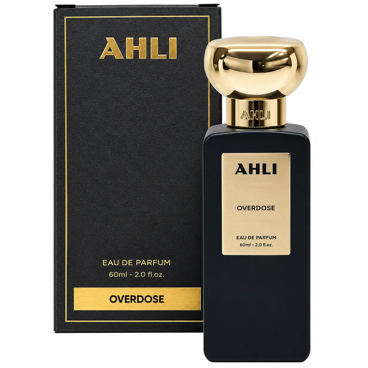 Overdose by Ahli Unisex 2.0oz EDP perfume bottle and original packaging