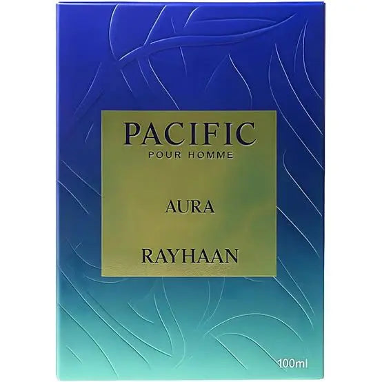Pacific Aura by Rayhaan original 3.4oz Eau de Parfum box