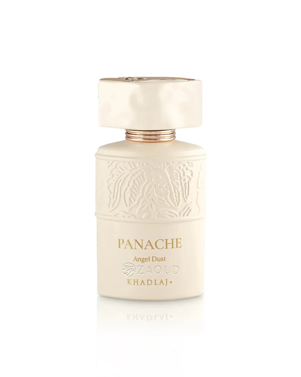 Close-up of Panache Angel Dust by Khadlaj perfume bottle
