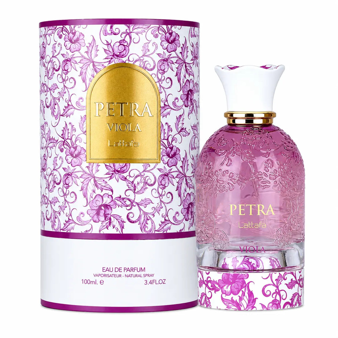 Petra Viola by Lattafa for Women 3.4oz EDP perfume bottle