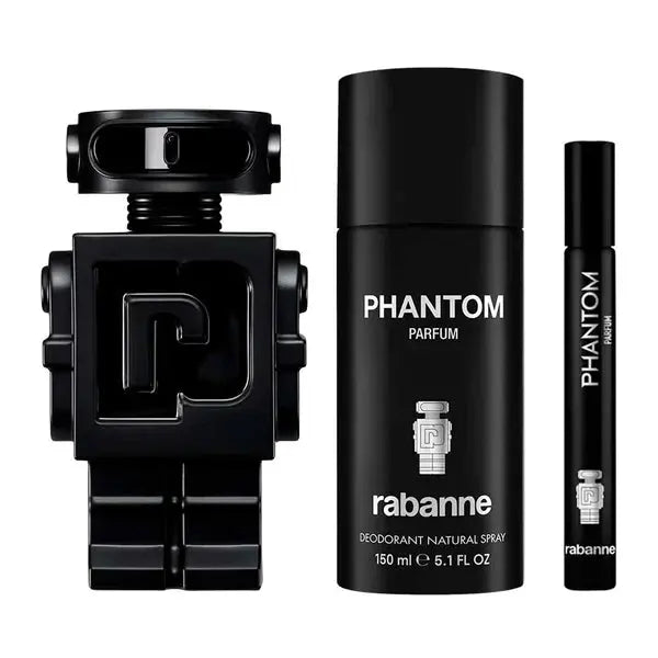 Paco Rabanne Phantom Men 3Pc Set with 3.4oz Eau de Parfum Spray
