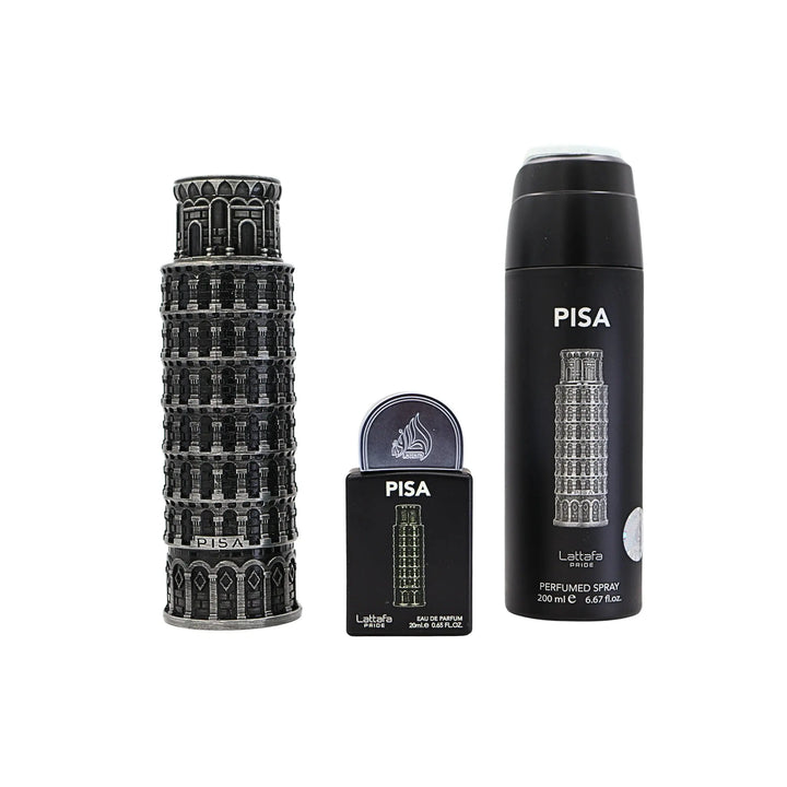 Pisa by Lattafa Men 3Pc Set with 3.4oz Eau de Parfum