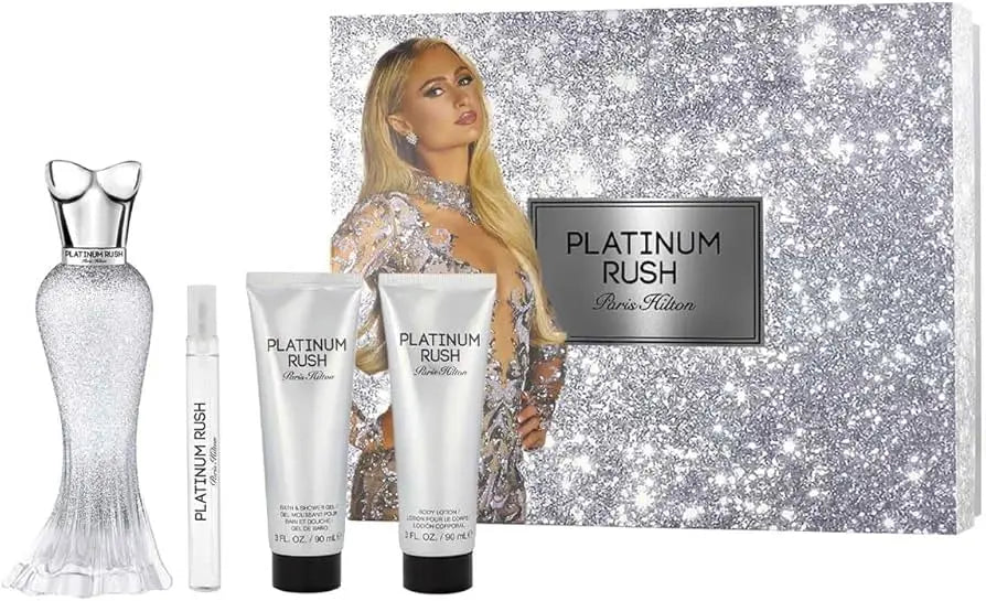 Platinum Rush 4-Piece Set By Paris Hilton For Women 3.4oz EDP Spray