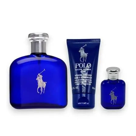 Polo Blue by Ralph Lauren men's 3-piece fragrance gift set