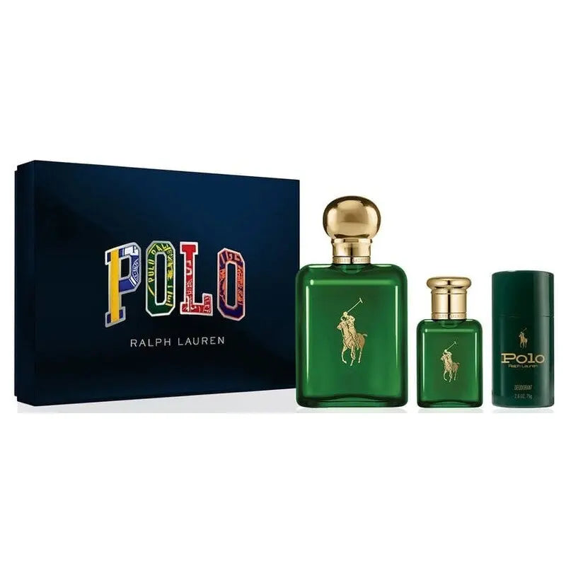 Polo Green 3-Piece Set By Ralph Lauren For Men 4.2oz EDT Spray