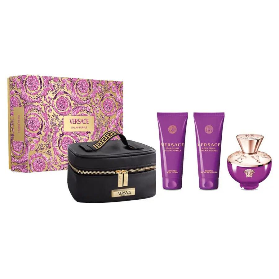 Pour Femme Dylan Purple By Versace For Women 4Pcs Set EDP Spray Versace