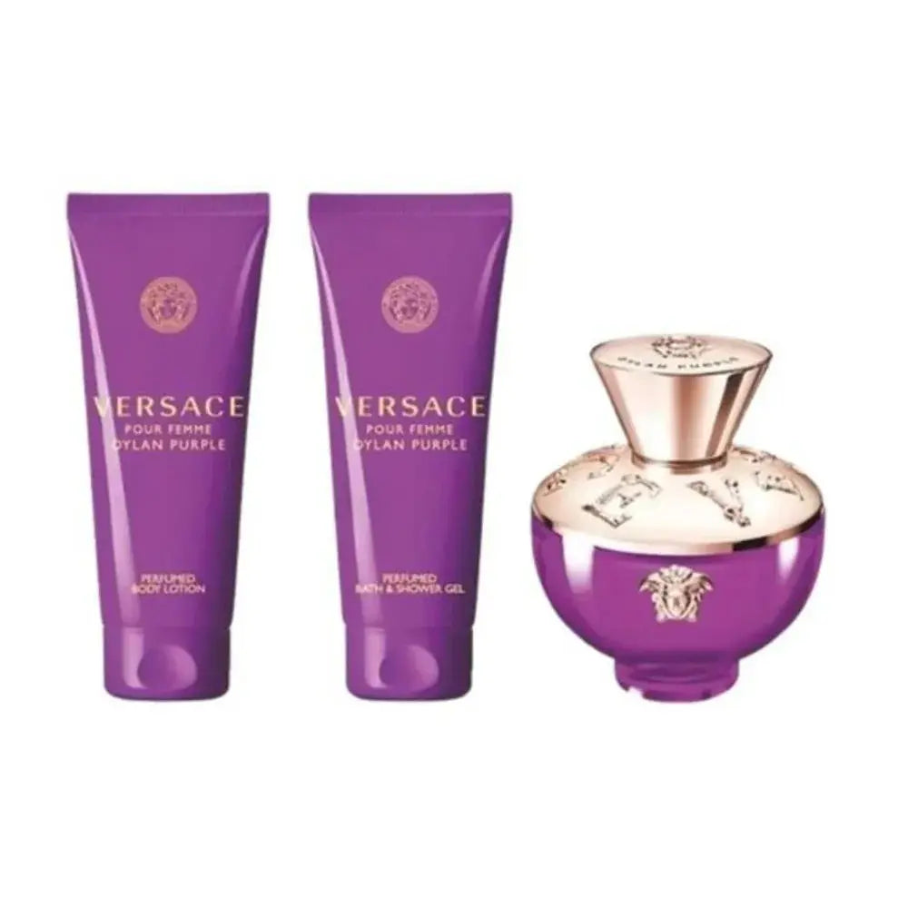 Pour Femme Dylan Purple By Versace For Women 4Pcs Set EDP Spray Versace