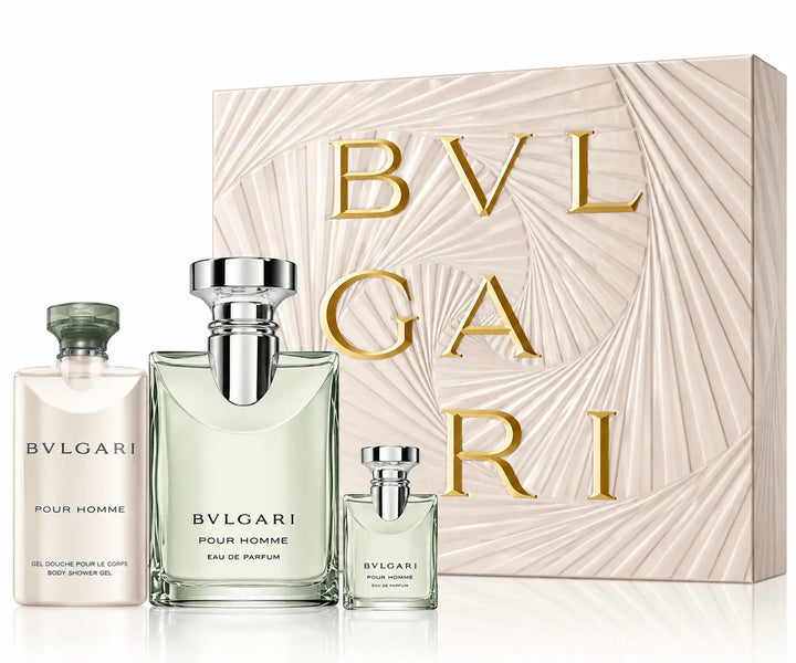 Bvlgari Pour Homme for Men 3.4oz EDP 3-piece gift set