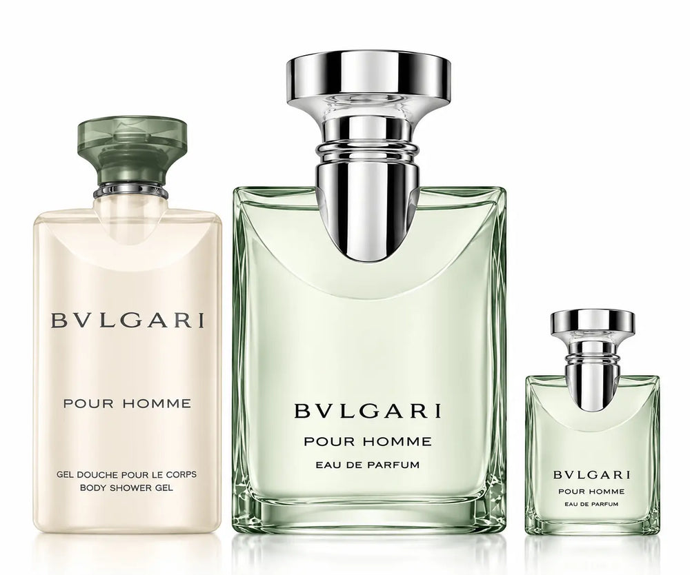 Bvlgari Pour Homme 3.4oz Eau de Parfum bottle detail, complete set content