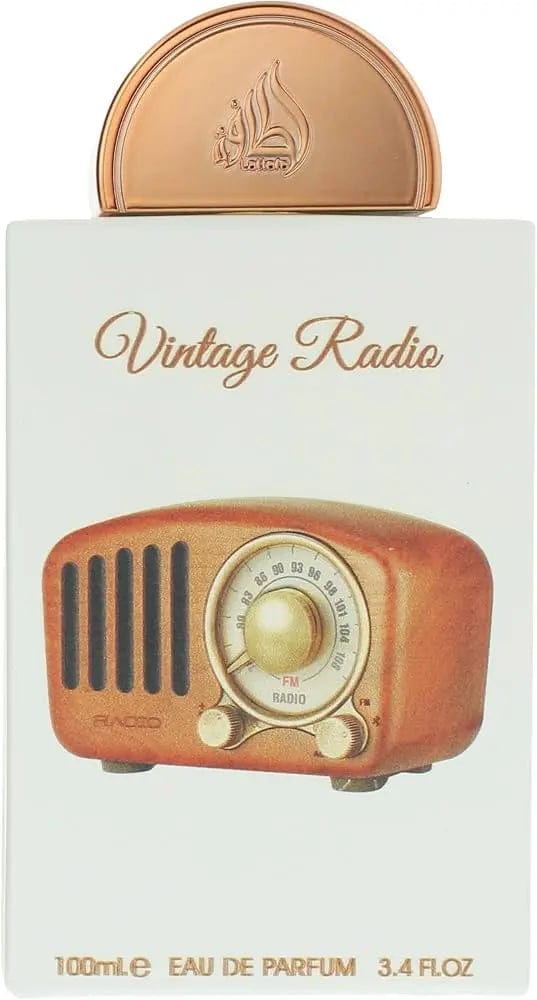 Vintage Radio by Lattafa Unisex 3.4oz EDP perfume bottle