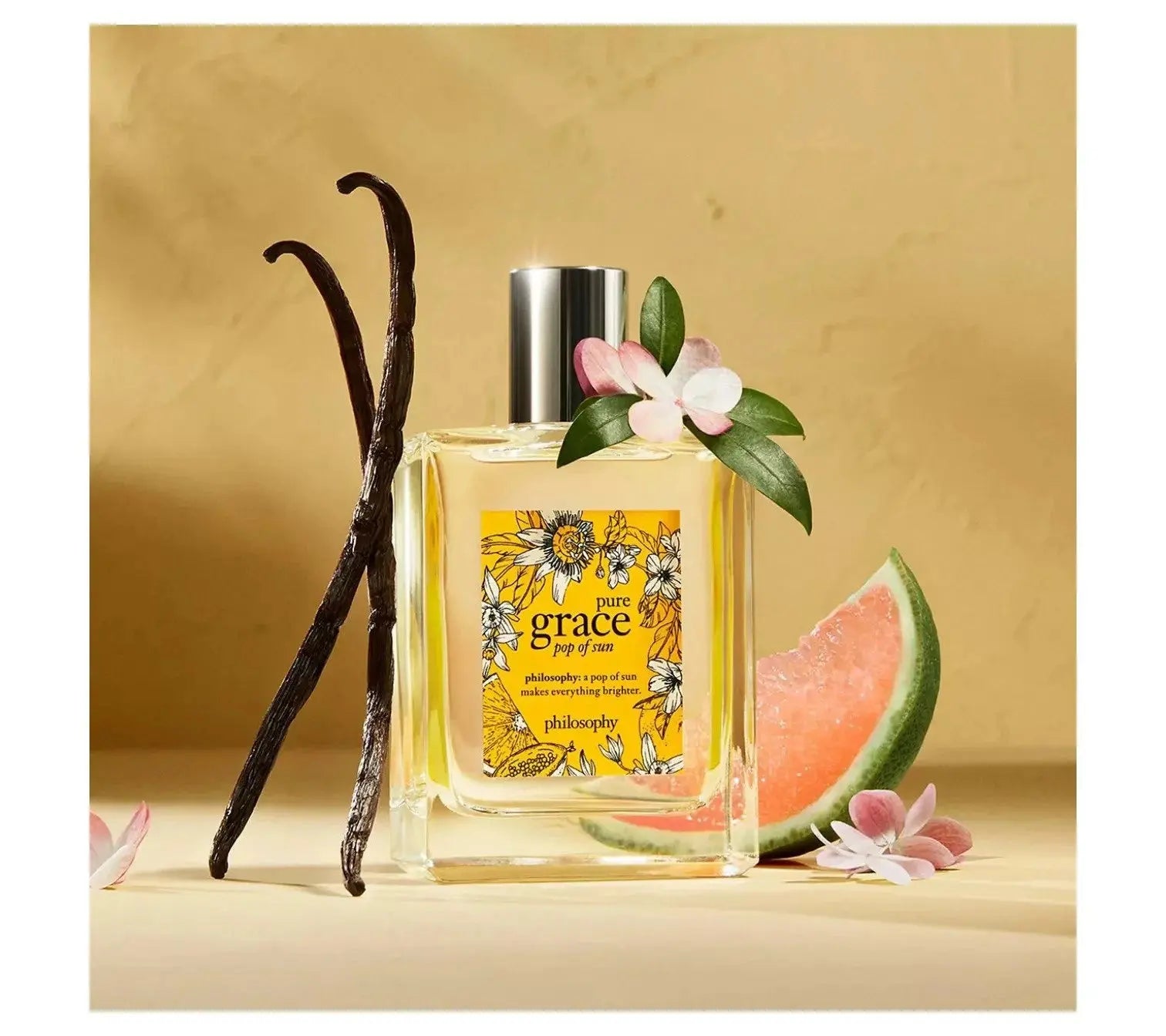 Pure Grace Pop Of Sun Philosophy EDT bottle detail
