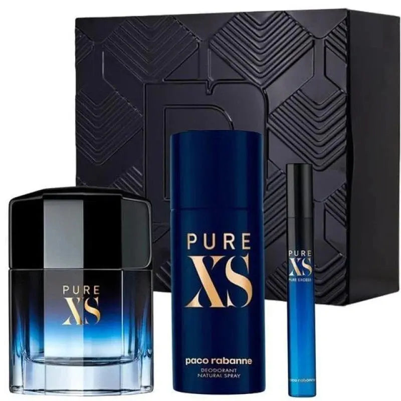 Pure XS By Paco Rabanne for Men EDT Spray (3pc Gift Set) Paco Rabanne