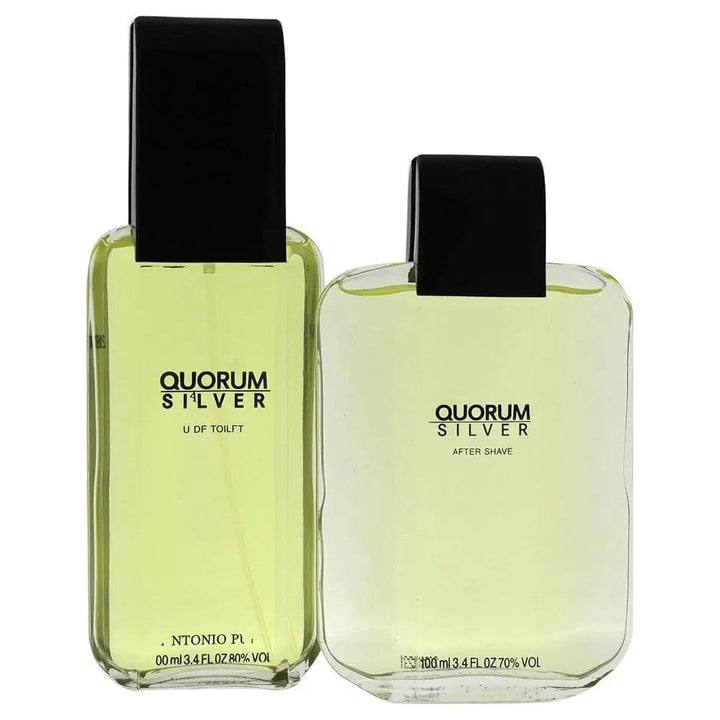 Quorum Silver 2-piece set by Puig for Men 3.4oz EDT
