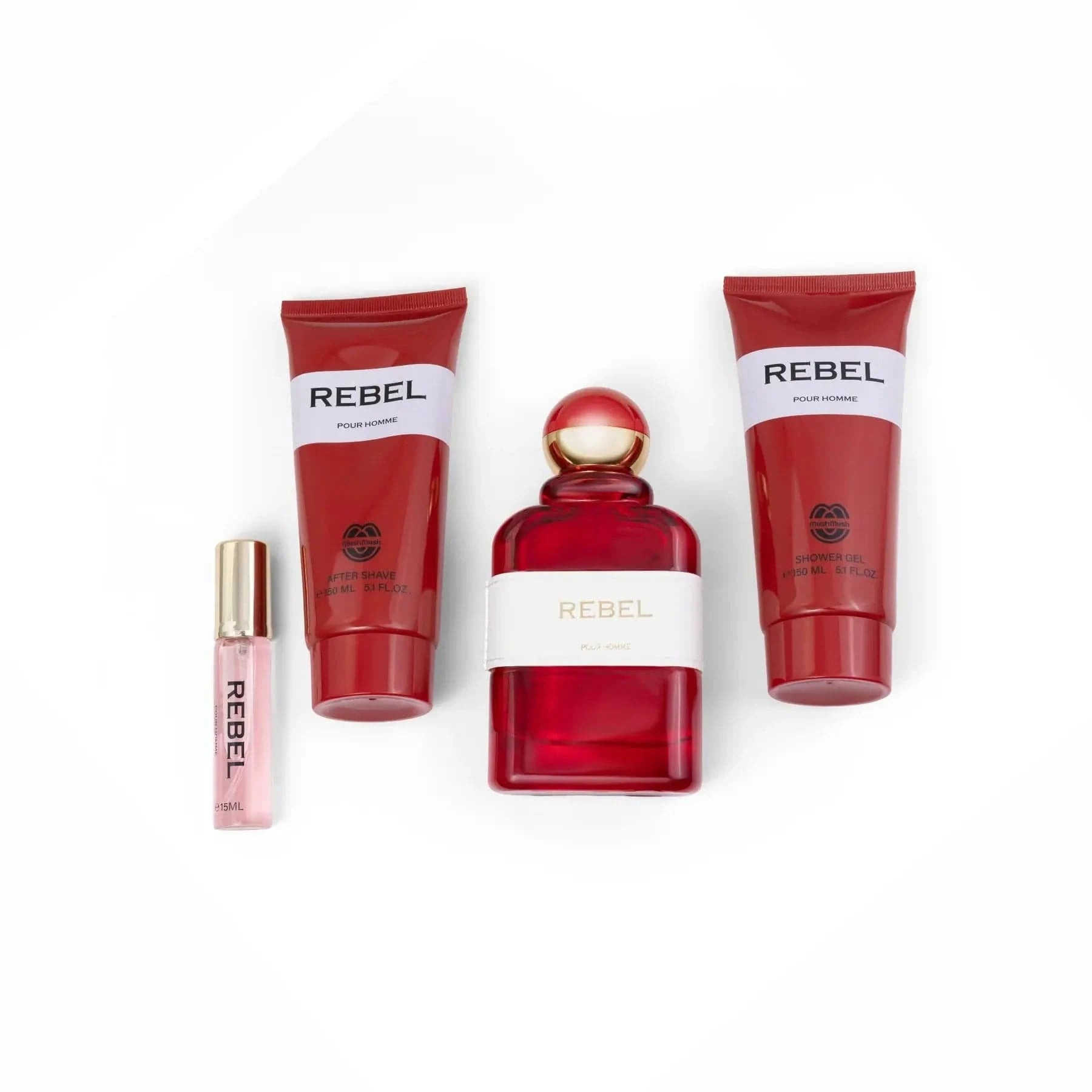 Rebel By Mush Mush For Men 4Pcs Set EDP Spray Mush Mush