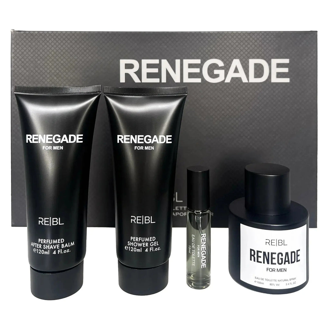Renegade 4-Piece Set By Geparlys For Men 3.4oz EDT Spray Geparlys