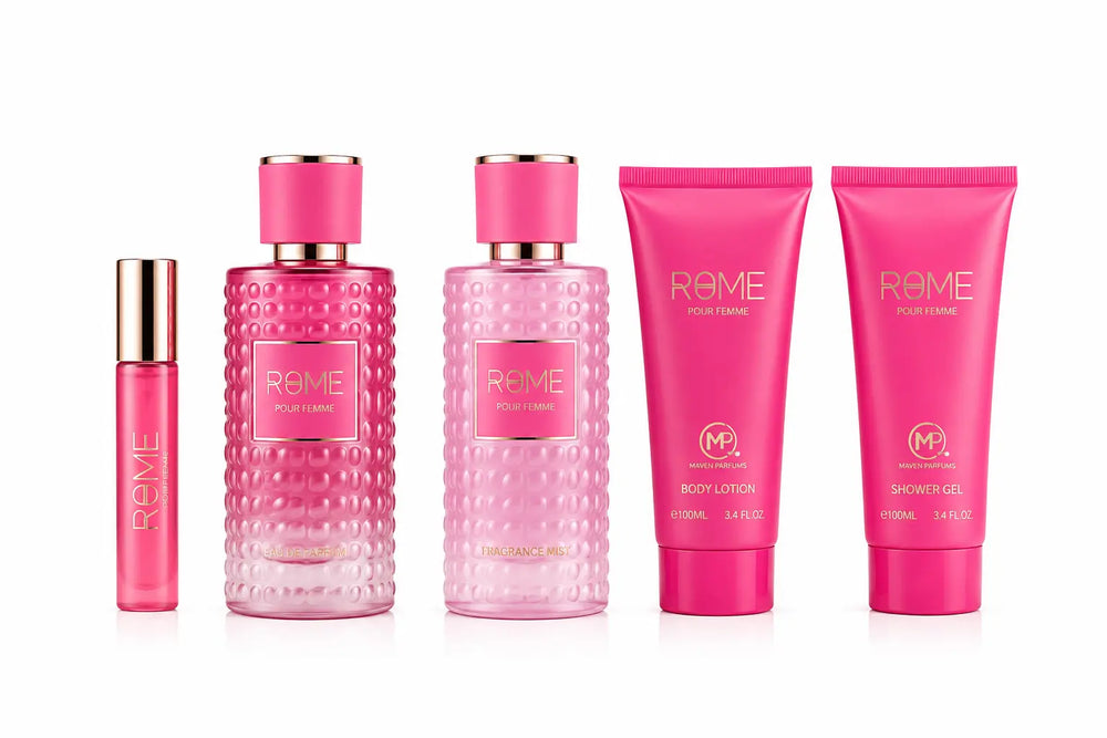 Rome Femme by Mast Perfume complete 5-piece fragrance set for women