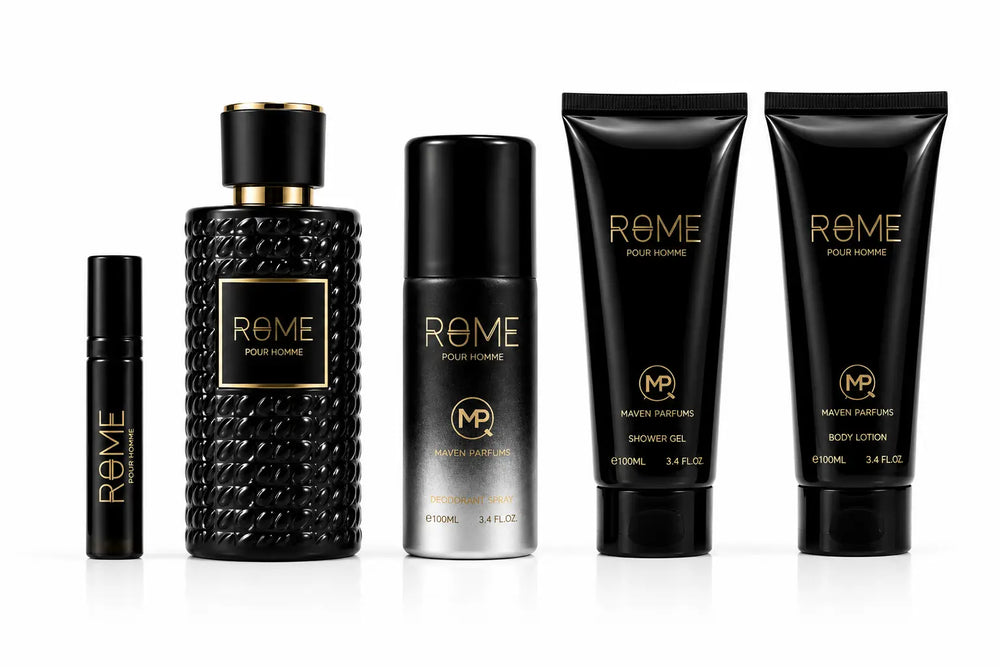 Rome Homme by Mast Perfume complete 5-piece fragrance set for men