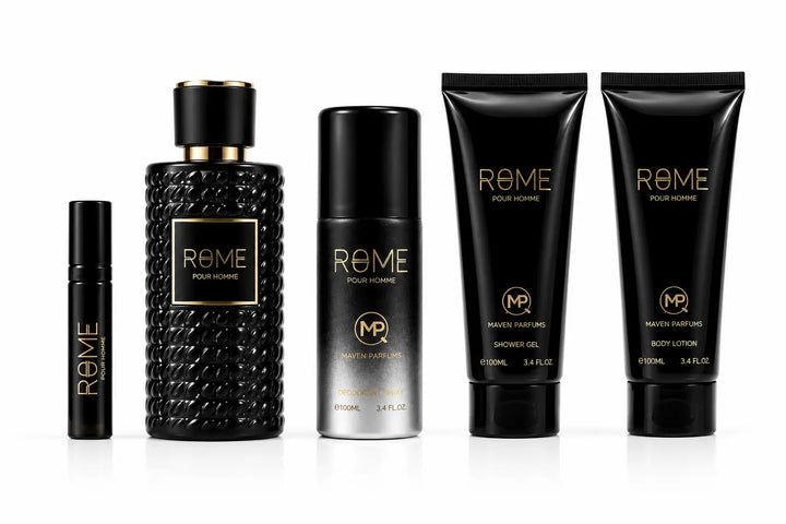 Rome Homme by Mast Perfume complete 5-piece fragrance set for men