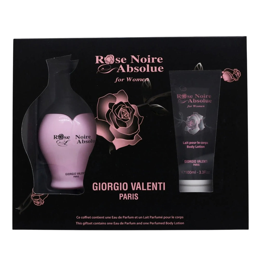 Rose Noire Absolue 2-Piece Set By Giorgio Valenti For Women 3.4oz EDP Spray