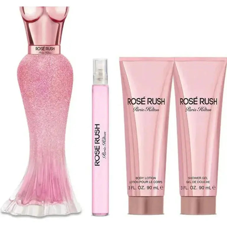 Rose Rush By Paris Hilton For Women (4pc Gift Set) - perfumesandrea
