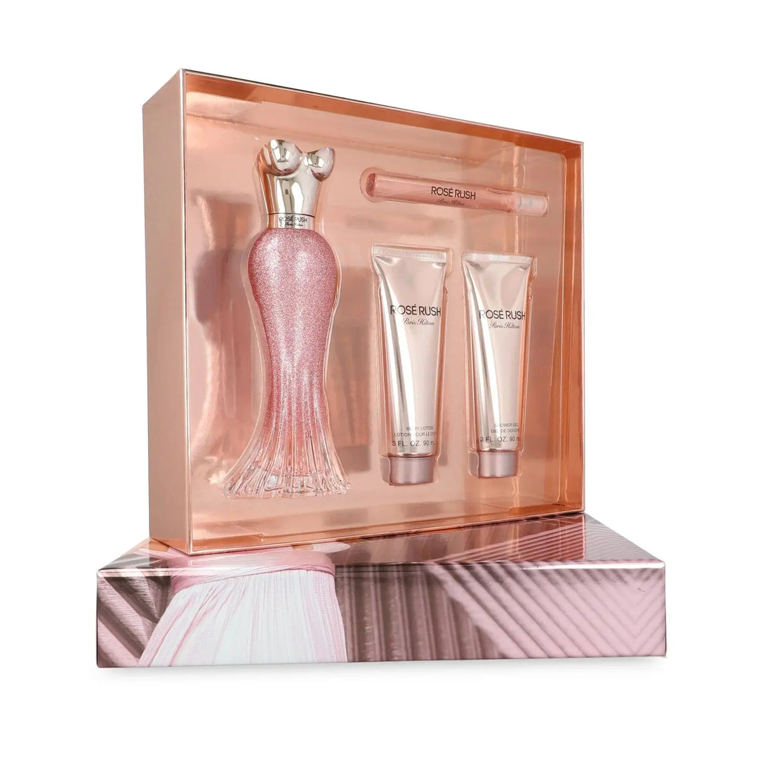 Rose Rush P.Hilton 4-Piece Set By Paris Hilton For Women 3.4oz EDP Spray