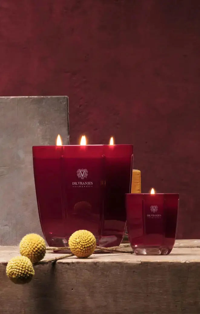 Rosso Nobile candle creating an elegant home atmosphere
