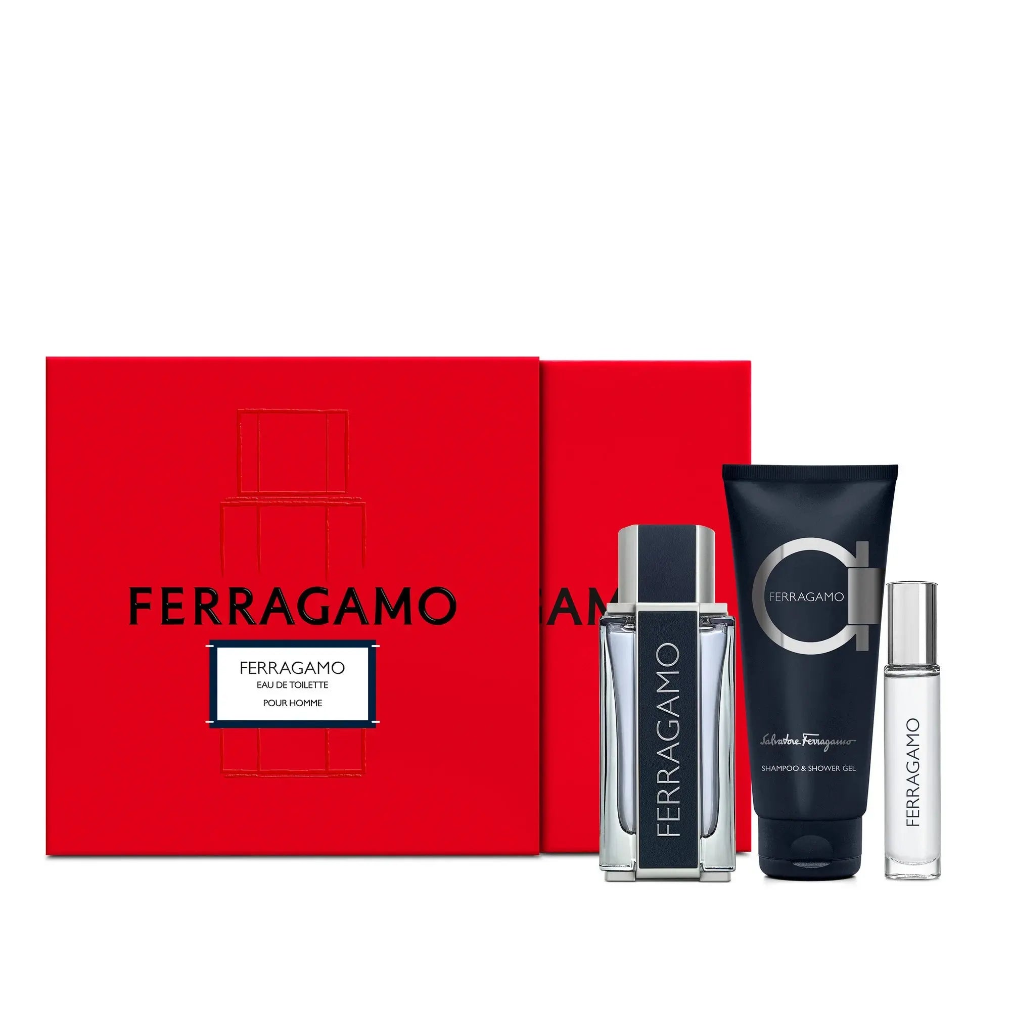 Salvatore Ferragamo For Man 3pc Gift Set 3.4 EDT Spray - perfumesandrea