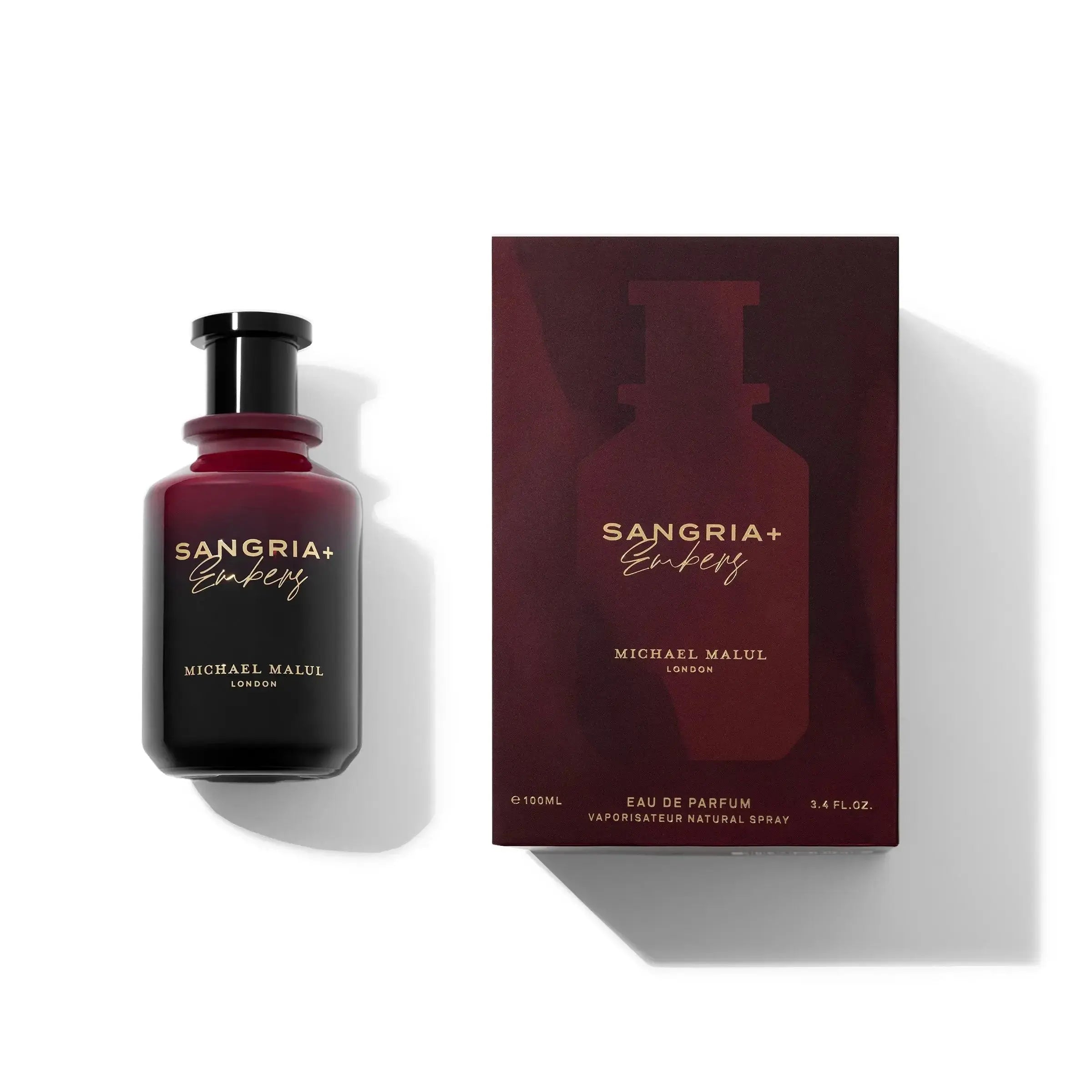Sangria + Embers by Michael Malul Unisex 3.4oz EDP perfume bottle