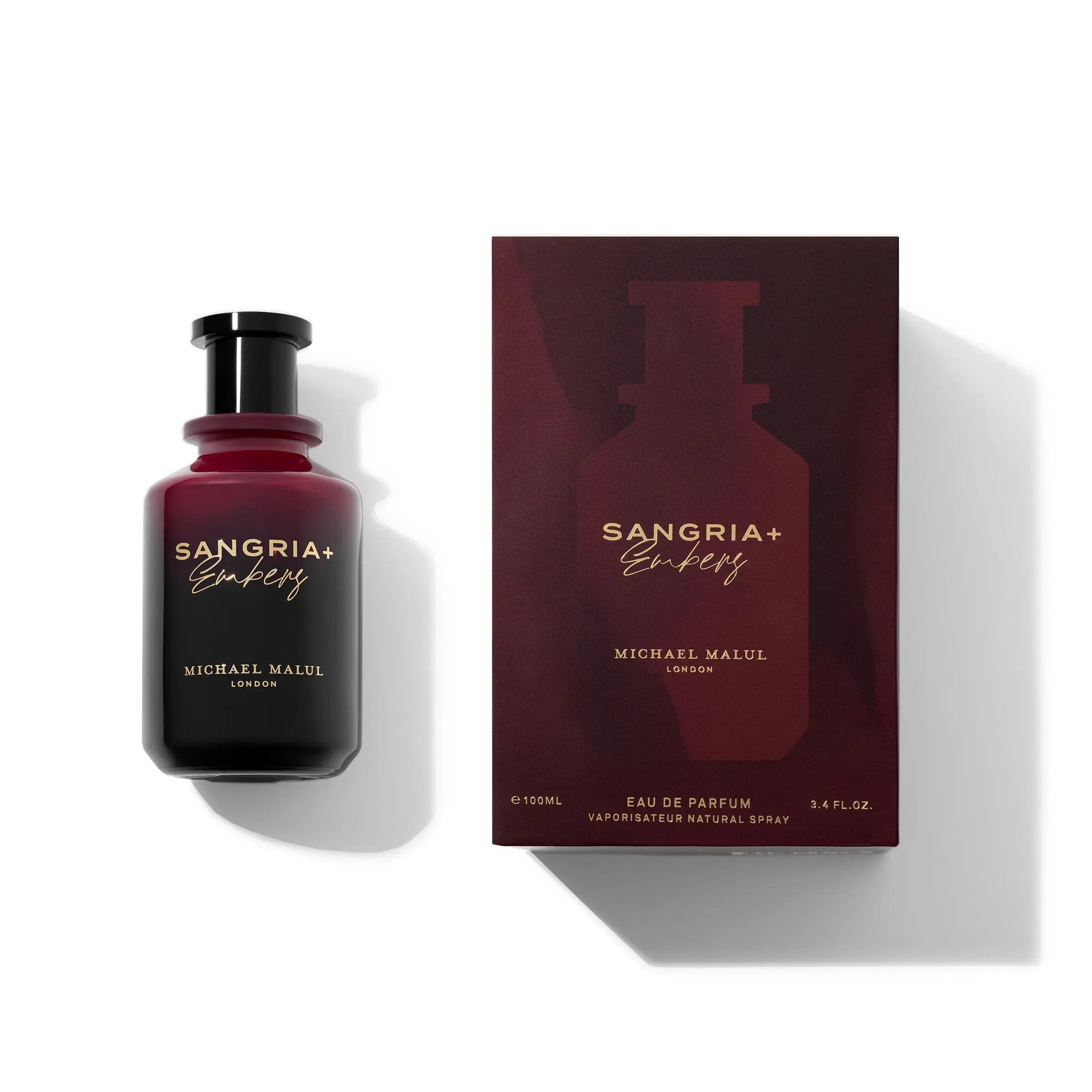 Sangria + Embers by Michael Malul Unisex 3.4oz EDP perfume bottle
