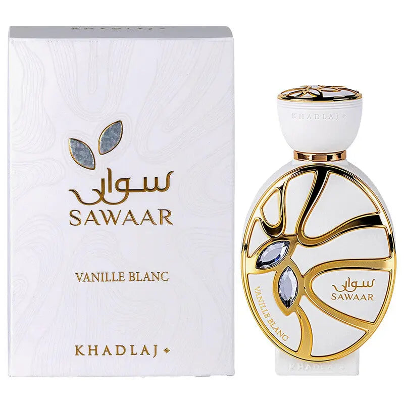 Sawaar Vanille Blanc by Khadlaj for Women 3.4oz EDP perfume bottle