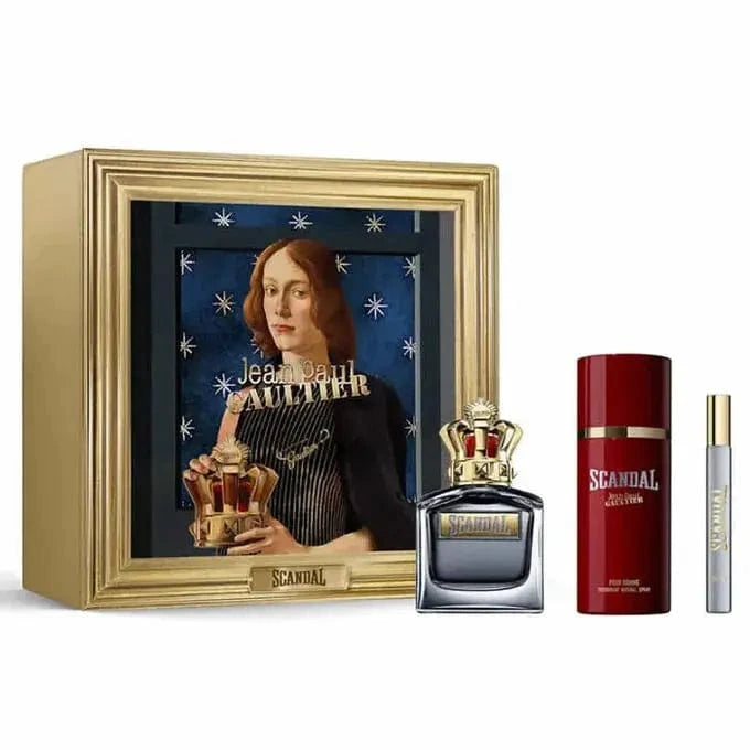 Jean Paul Gaultier Scandal Pour Homme Men's 3Pc Gift Set Eau De Parfum.