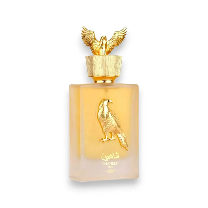 Shaheen Gold by Lattafa for Women 3.4oz EDP perfume bottle