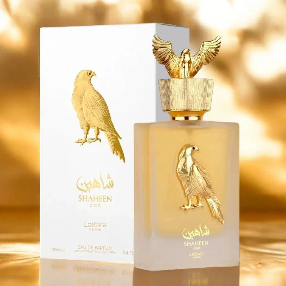 Shaheen Gold by Lattafa for Women 3.4oz EDP perfume bottle