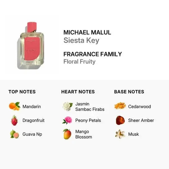 Siesta Key by Michael Malul fresh tropical floral fragrance